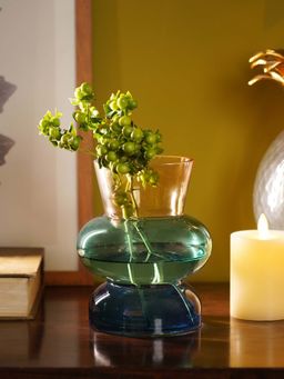 Pure Home + Living - Multi-Color Shaped Glass Vase