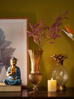 Pure Home + Living - Gold Geometric Multi Shaped Glass Vase