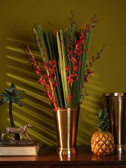 Pure Home + Living - Gold Stainless Steel Cone Shaped Vase
