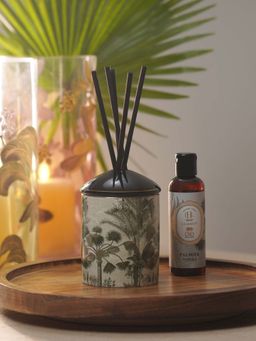 Pure Home + Living - Black Neroli Jasmine Palmier Ceramic Reed Diffuser