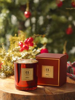 Pure Home + Living - Neroli Scented Wax Filled Glass Candle Jar - Red