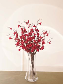 Pure Home + Living - Red Small Artificial Berry Twig - Single
