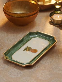 Pure Home + Living - Green Pineapple Motif Platter
