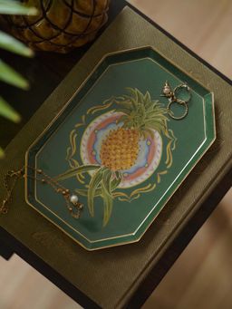 Pure Home + Living - Green Pineapple Motif Platter