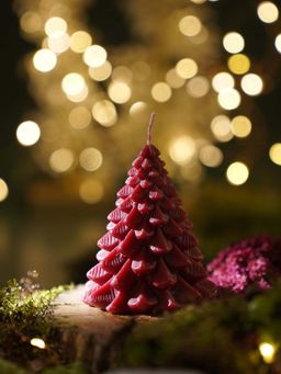 Pure Home + Living - Red Christmas Tree Shaped Candle