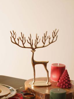 Pure Home + Living - Gold Metal Standing Reindeer