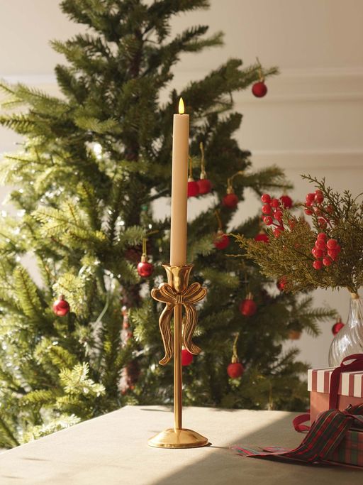 Pure Home + Living Gold Metal Bowl Candle Holder
