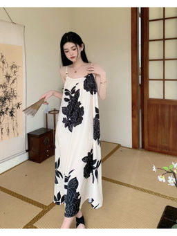 PARTIQ - Women Off White Floral Maxi Dress