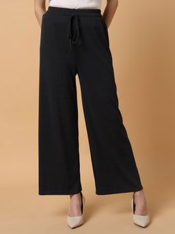 SHOWOFF - Women Solid Black Trouser