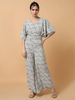 SHOWOFF - Women Printed Green Co-Ord (Set of 2)