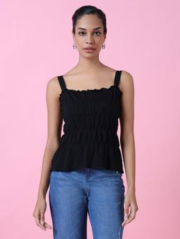 SHOWOFF - Women Black Solid Top