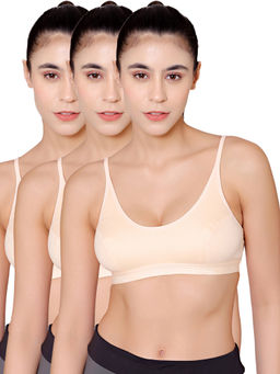 Bodycare - Pack of 3 Sports Bra In Skin Colour