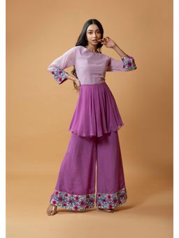 Quench A Thirst - Lavender Double-Shaded Sharara with Kurta