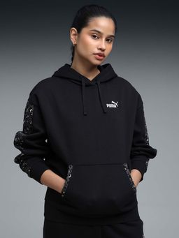 Puma - Black Essentials Women Animal Graphic Fleece Hoodie