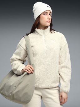 Puma - Cream Essentials Elevated Women Half-Zip Sweatshirt