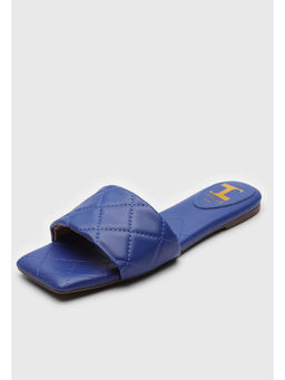 IRUSSH - Memory Foam Blue Quilted Flats