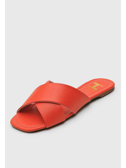 IRUSSH - Memory Foam Red X Straps Flats