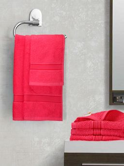 KOPA - 6Pc Quick Dry 100% Cotton Soft Terry Towel -2Pc Hand, 4Pc Face D'Ross Solid