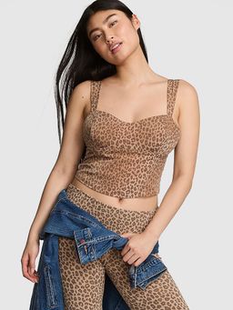Victoria's Secret - Brown Animal Print Regular Fit Top
