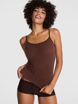 Victoria's Secret - Brown Self Design Regular Fit Camisole Top