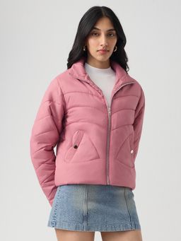 The Souled Store - Pink Solid Regular Fit Jacket