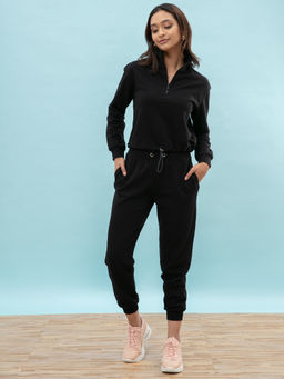 Twenty Dresses by Nykaa Fashion - XXD Basics Black Cozy Love Sweatshirt