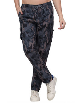 Cantabil - Men Grey Printed Cargo