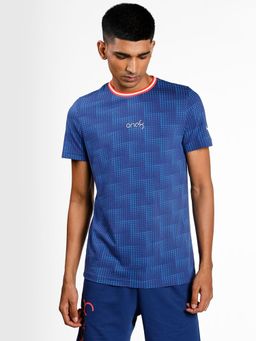 Puma - One8 Virat Kohli All Over Print Men Blue T-Shirt