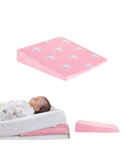 The White Willow - Baby Half Crib Wedge Pillow Pink