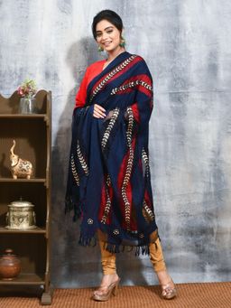 Gahan - Blue Colour Organza Dupatta