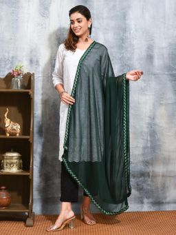 Gahan - Green Colour Chiffon Dupatta