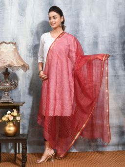 Gahan - Maroon Colour Cotton Blend Dupatta