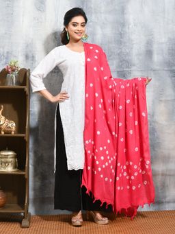 Gahan - Pink Colour Cotton Dupatta