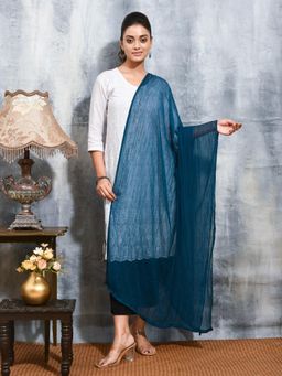 Gahan - Blue Colour Chiffon Dupatta