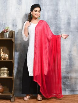 Gahan - Pink Colour Chiffon Dupatta