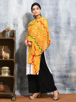 Gahan - Yellow Colour Chiffon Dupatta
