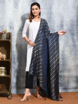 Gahan - Blue Colour Silk Blend Dupatta