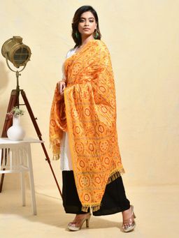 Gahan - Yellow Colour Silk Blend Dupatta