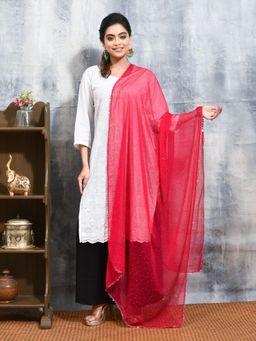 Gahan - Pink Colour Chiffon Dupatta