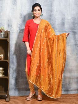 Gahan - Mustard Colour Silk Blend Dupatta