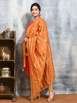 Gahan - Yellow Colour Satin Dupatta
