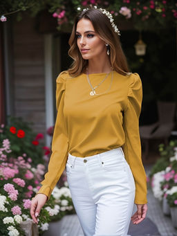 Outzidr - Yellow Full Sleeves Top
