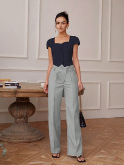 Outzidr - Blue Front Button Top