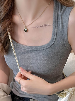 Outzidr - Grey Scoop Neck Tank Top