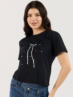 Outzidr - Black Bow T-Shirt