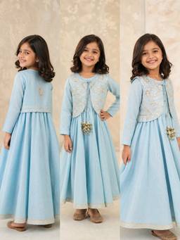 LABEL NEETI - Ethnic Anarkali Style Kurti With Embroidered Jacket