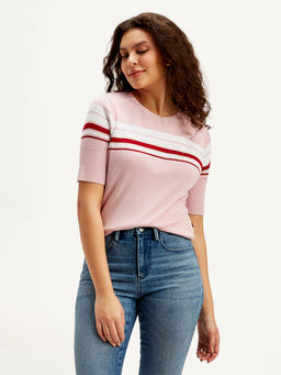 Levi's - Pink Stripes Slim Fit T-Shirt