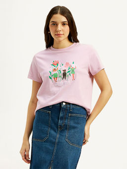 Levi's - Purple Printed Regular Fit T-Shirt