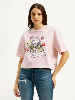 Levi's - Pink Embroidered Boxy Fit T-Shirt