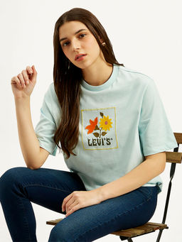 Levi's - Blue Embroidered Relaxed Fit T-Shirt